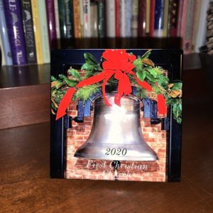 First Christian Bell Christmas Coaster